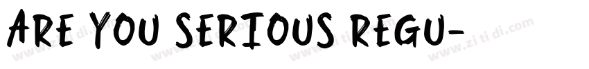 Are You Serious Regu字体转换
